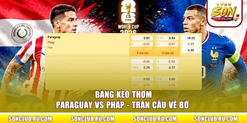 Bảng kèo thơm Paraguay vs Pháp - Trận cầu về bờ